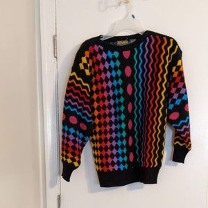 Abvien Knitworks Colorful Sweater Size Large